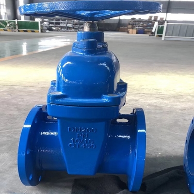 QT450은 물을 위한 철 주강 PN16 Dn200 플랜지된 문짝 밸브를 던졌습니다